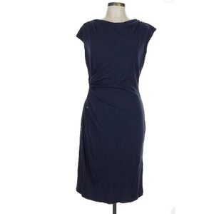 Lafayette 148 Blue Silk Sheath Dress - Size 12‎